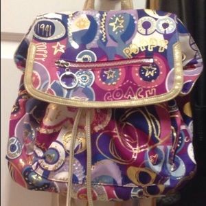 Authentic Limited Edition Poppy Coach Back Pack!